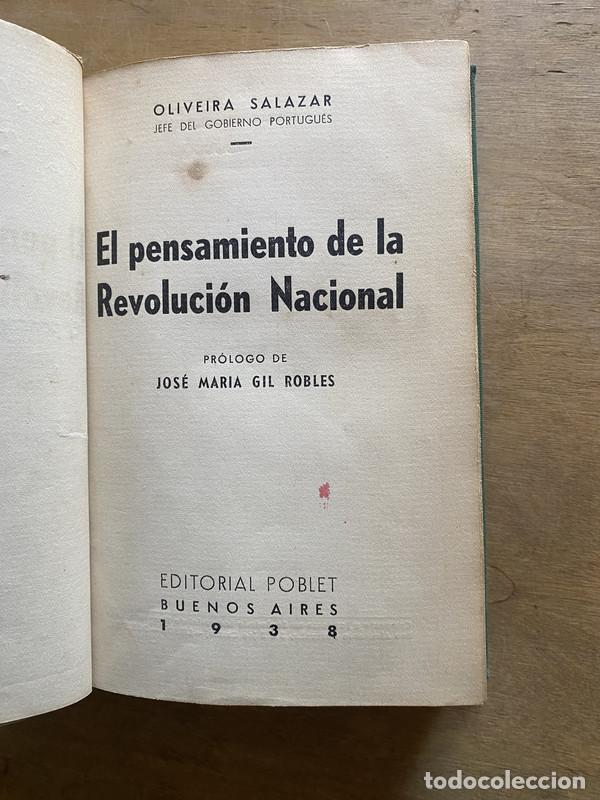 B&uuml;cher: El pensamiento de la Revolucion Nacional - Oliveira Salazar