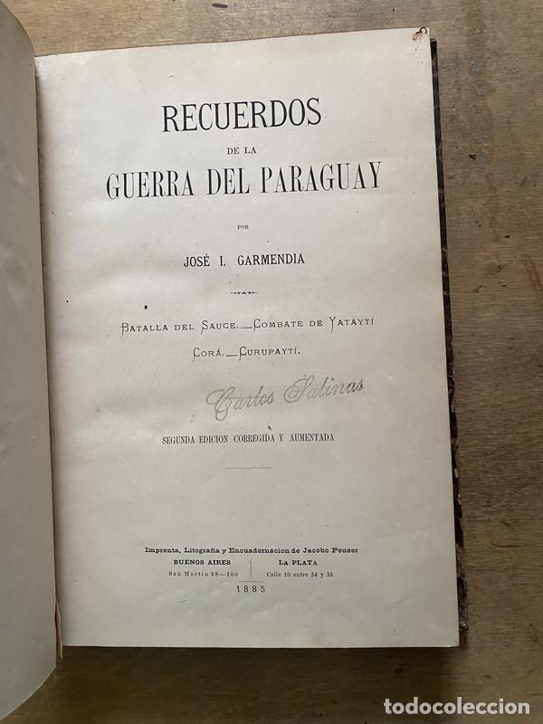 Livros em segunda m&atilde;o: Recuerdos de la Guerra del Paraguay - Garmendia Jose I.