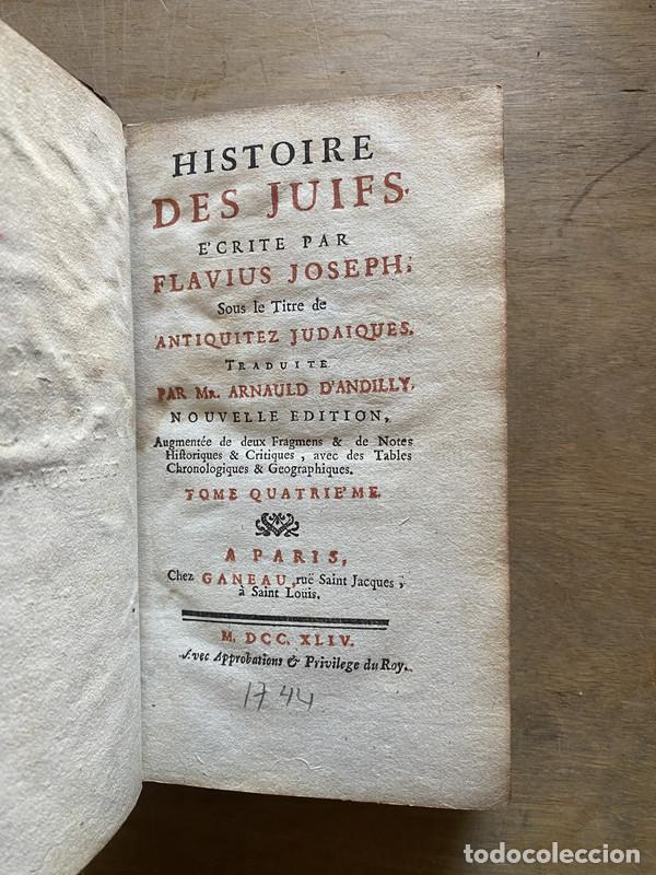 B&uuml;cher: Histoire des Juifs Tomo IV - Josephus Flavius