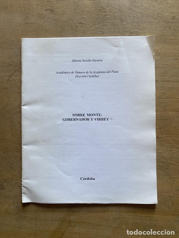 Libros: Sobre Monte: Gobernador y Virrey - Novillo Saravia Alberto