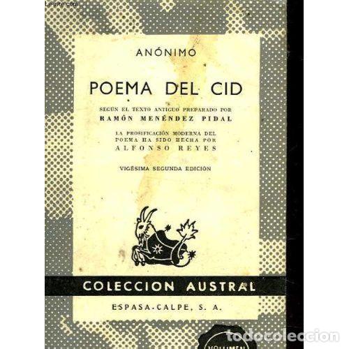 B&uuml;cher: POEMA DEL CID - AN&Oacute;NIMO