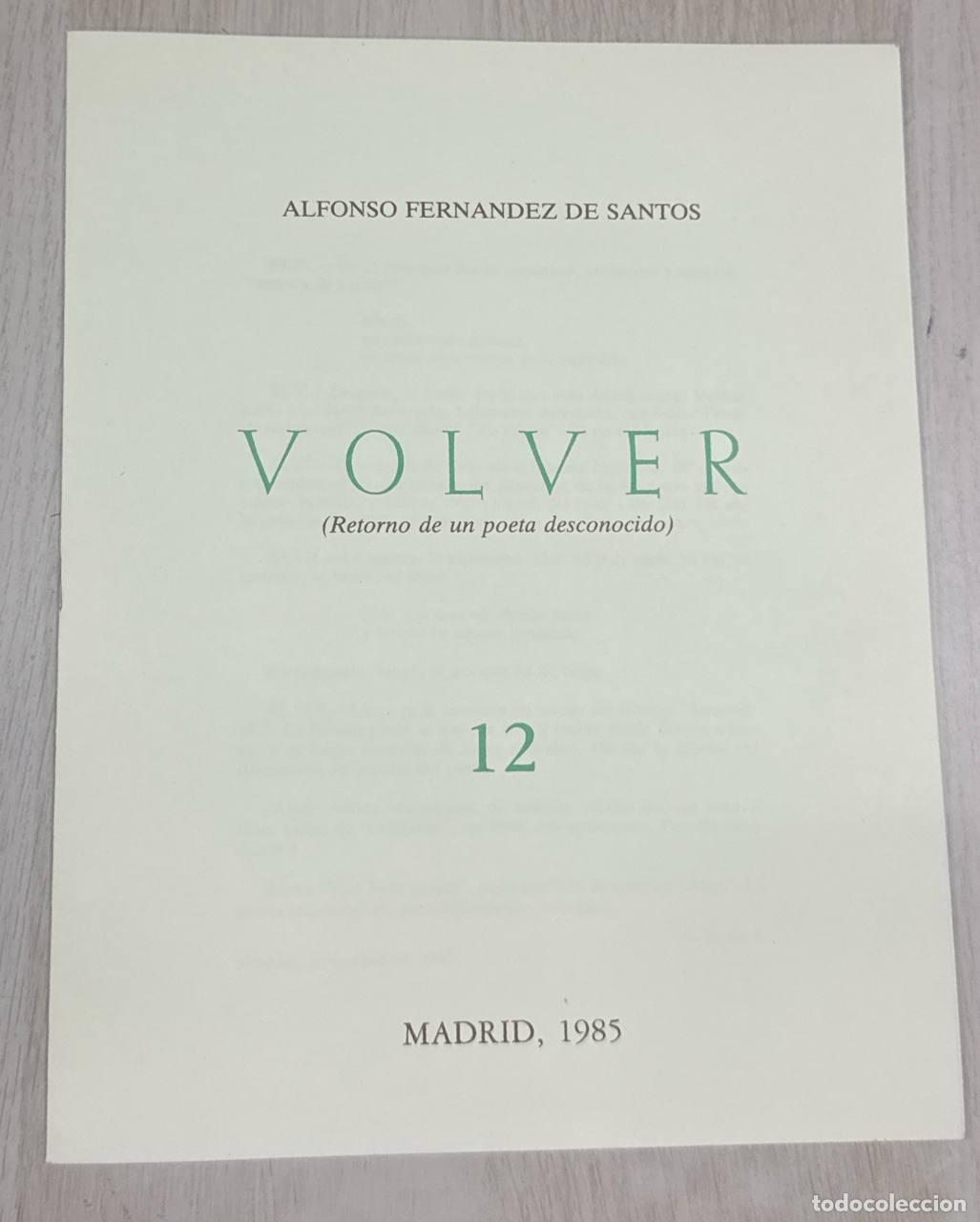 Libros: VOLVER (Retorno de un poeta desconocido) 12.