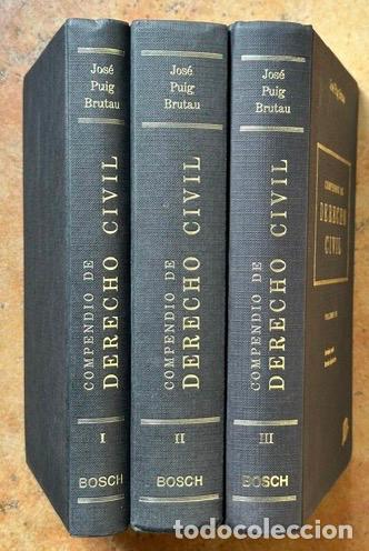 Libros: COMPENDIO DE DERECHO CIVIL - PUIG BRUTAU, Jos&eacute;
