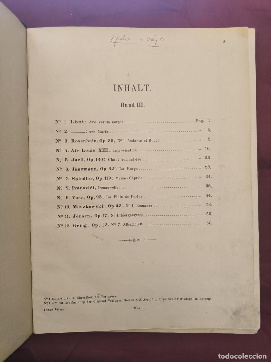 Libros: Libro de Partituras Estudio para piano LISZT, ROSENHAIN OP 39, AIR LOUIS XIII, JAEEL OP 130, SPRIND