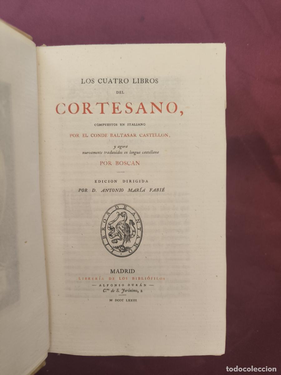 Libros: Los cuatro libros del Cortesano. - Conde Baltasar de Castiglione.