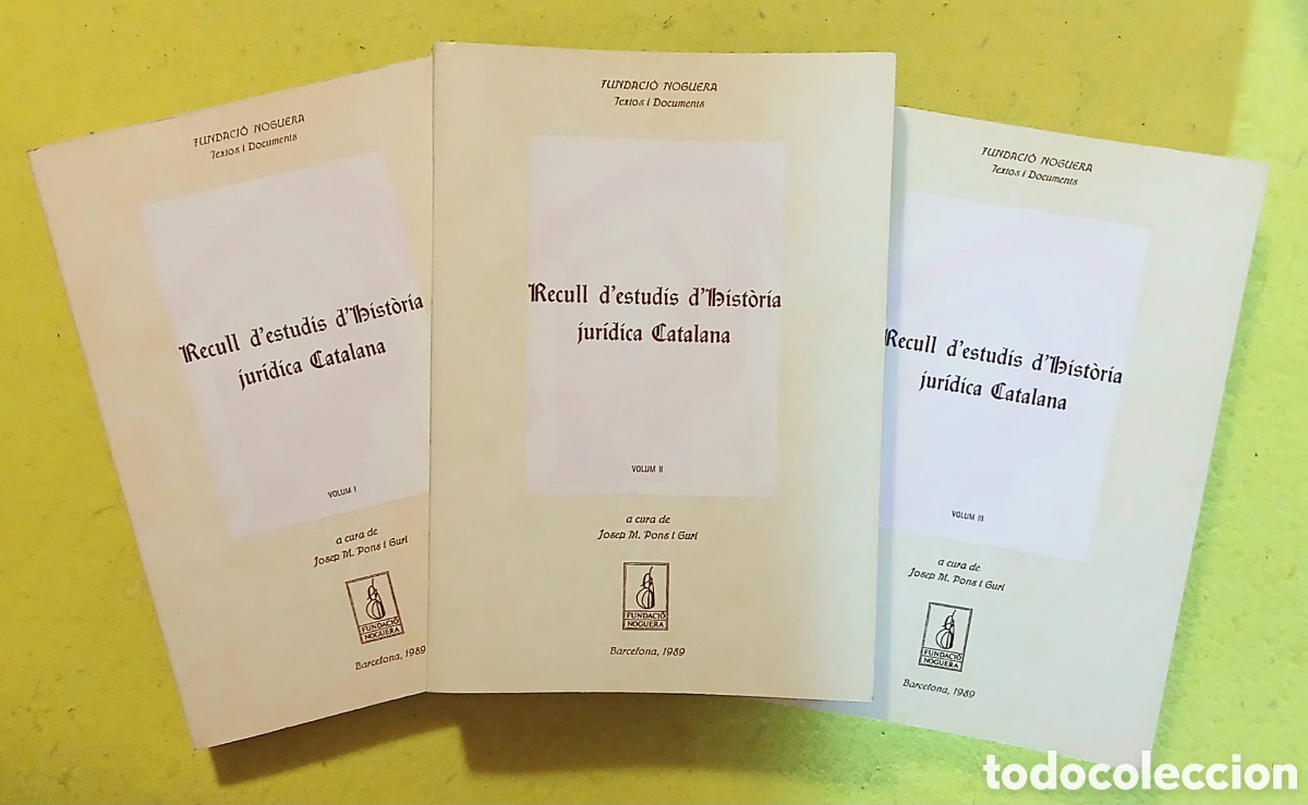 Libros: Recull d'estudis d'Hist&ograve;ria jur&iacute;dica Catalana