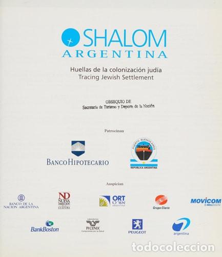 Libros: Shalom Argentina: Huellas de la Colonizacion Judia (Tracing - Elio Kapszuk