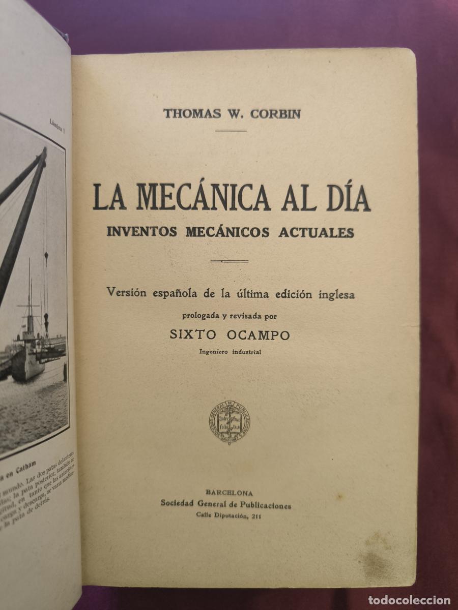 Libros: La mec&aacute;nica al d&iacute;a: Inventos mec&aacute;nicos actuales - Thomas W. Corbin