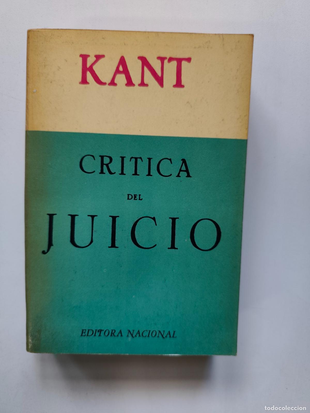Libros: M. Kant (Manuel G. Morente) - Critica del juicio