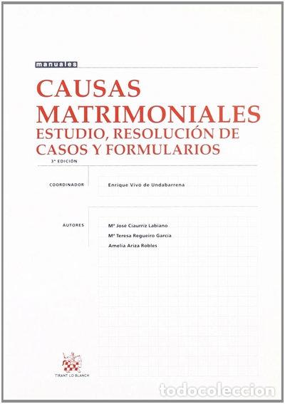 Livres: Causas Matrimoniales. Estudio, resoluci&oacute;n de casos y formularios- 9788484423898