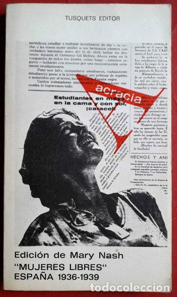 Libros: Mujeres Libres, Espa&ntilde;a, 1936-1939- 9788472237049