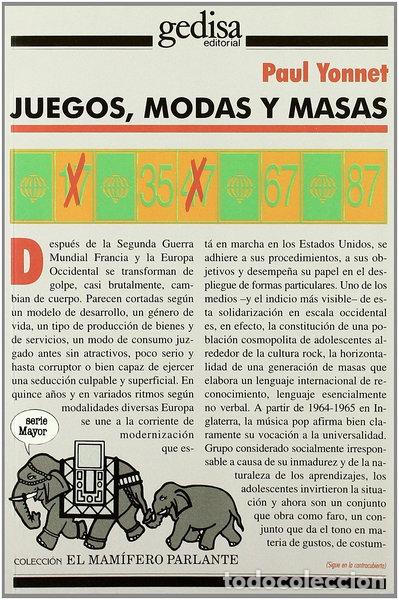 Livros em segunda m&atilde;o: Juegos, modas y masas- 9788474322941
