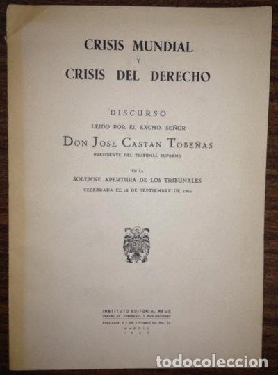 Libros: Crisis Mundial y Crisis del Derecho- 9788429004830