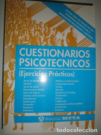Libros: Cuestionarios Psicot&eacute;cnicos- 9788482190372
