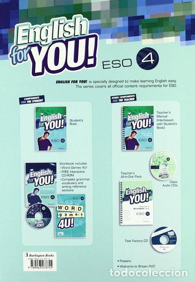 Libros: English For You 4&ordm; ESO Student's Book- 9789963473755