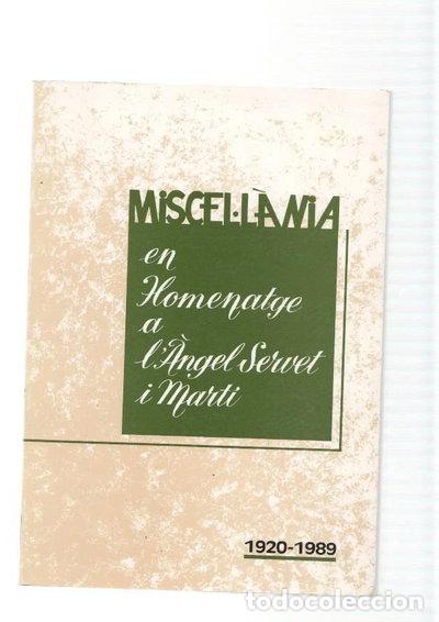 books: Miscel&middot;l&agrave;nia en homenatge a l'&Agrave;ngel Servet i Mart&iacute;- 9788487202070
