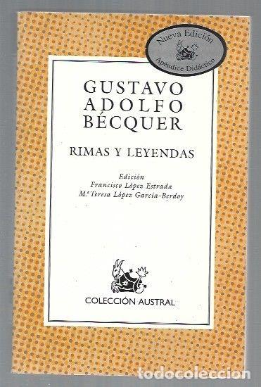 Libros: RIMAS Y LEYENDAS - BECQUER, GUSTAVO ADOLFO - Foto 1