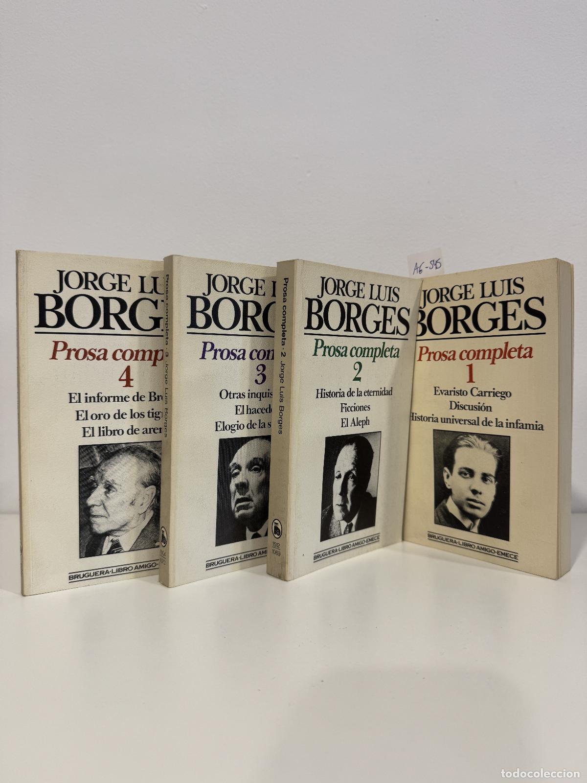 Libros: BORGES, Jorge Luis. - Prosa completa (4 tomos).