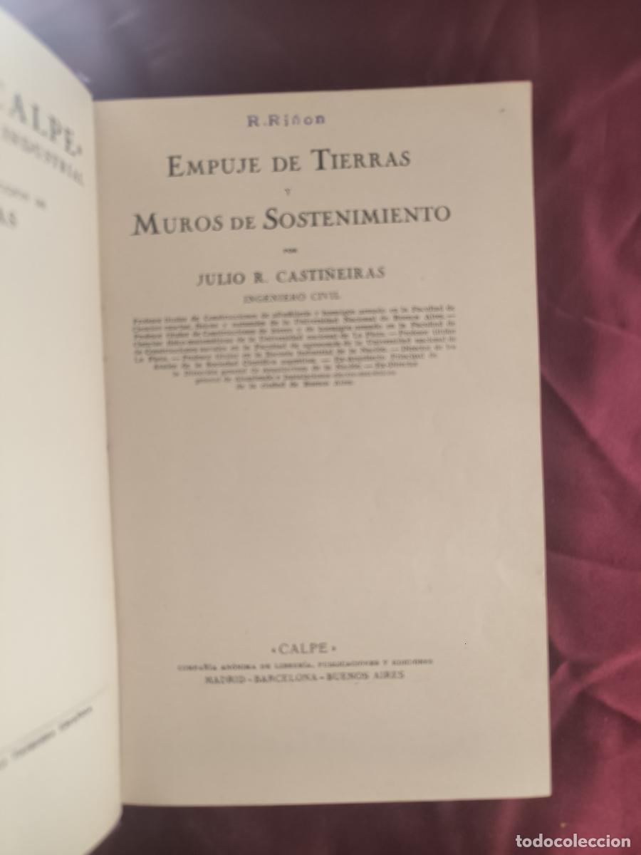 Libros: Empuje de tierras y muros de sostenimiento - Julio R. Casti&ntilde;eiras