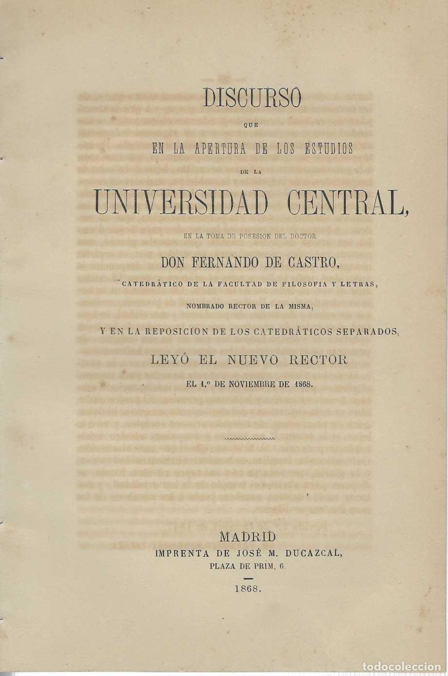 Libros: La Libertad de la Ciencia y la Independencia de su Magisterio. Discurso que en la apertura de los es
