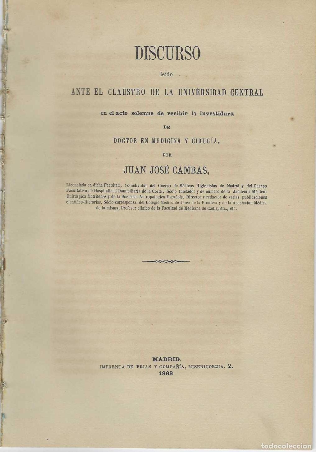 Livros em segunda m&atilde;o: Determinar los Caract&eacute;res Diferenciales de la Pasi&oacute;n y la Locura. Discurso le&iacute;do ante el Claustro d