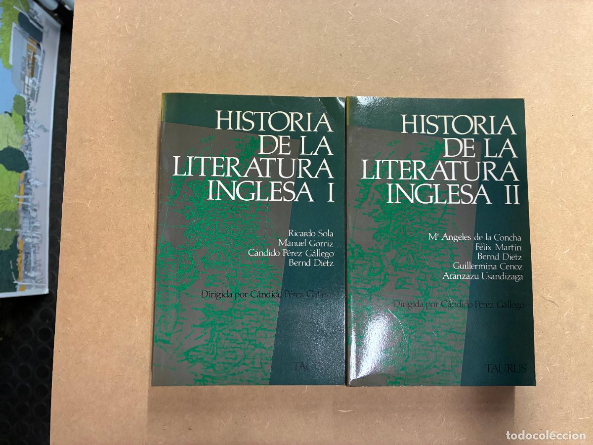 Libros: HISTORIA DE LA LITERATURA INGLESA. 2 TOMOS. - RICARDO SOLA Y OTROS.