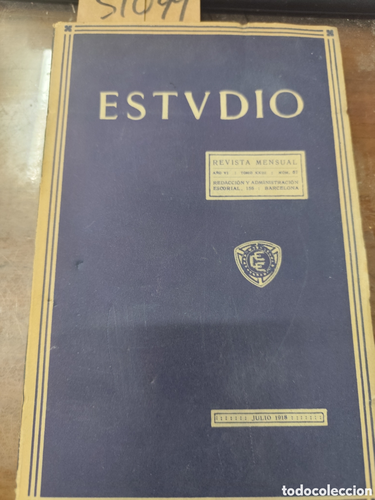 Livres: ESTVDIO. Revista mensual de Ciencias,Artes y Literartura n&ordm; 67. Julio 1918