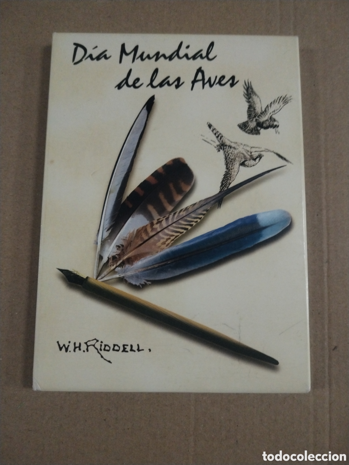 Libros: CARPETA DIA MUNDIAL DE LAS AVES. W. H. RIDDELL. Colecci&oacute;n de 12 postales
