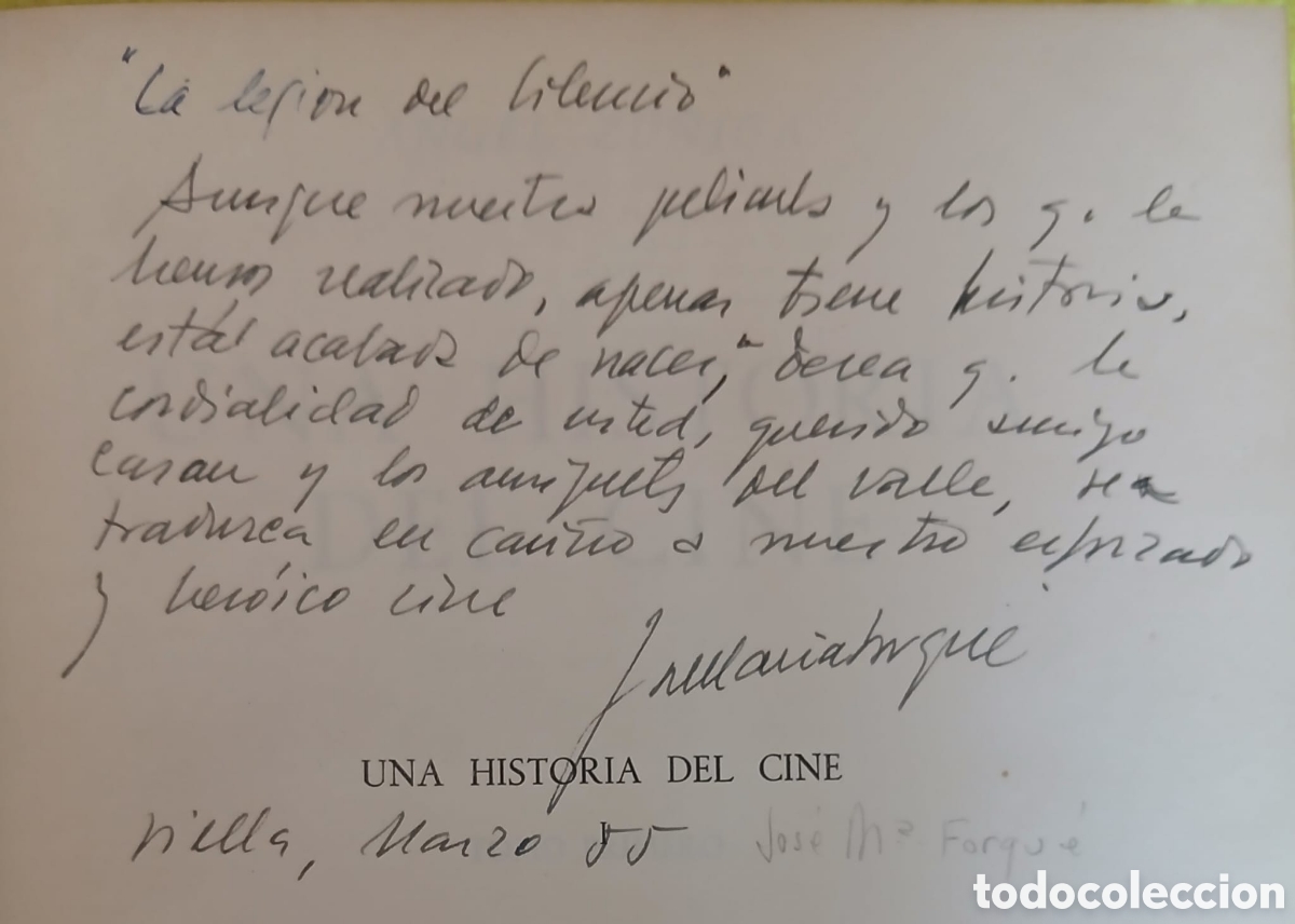 Libros: Una historia del cine, dedicatoria de autor y un director. - Foto 5