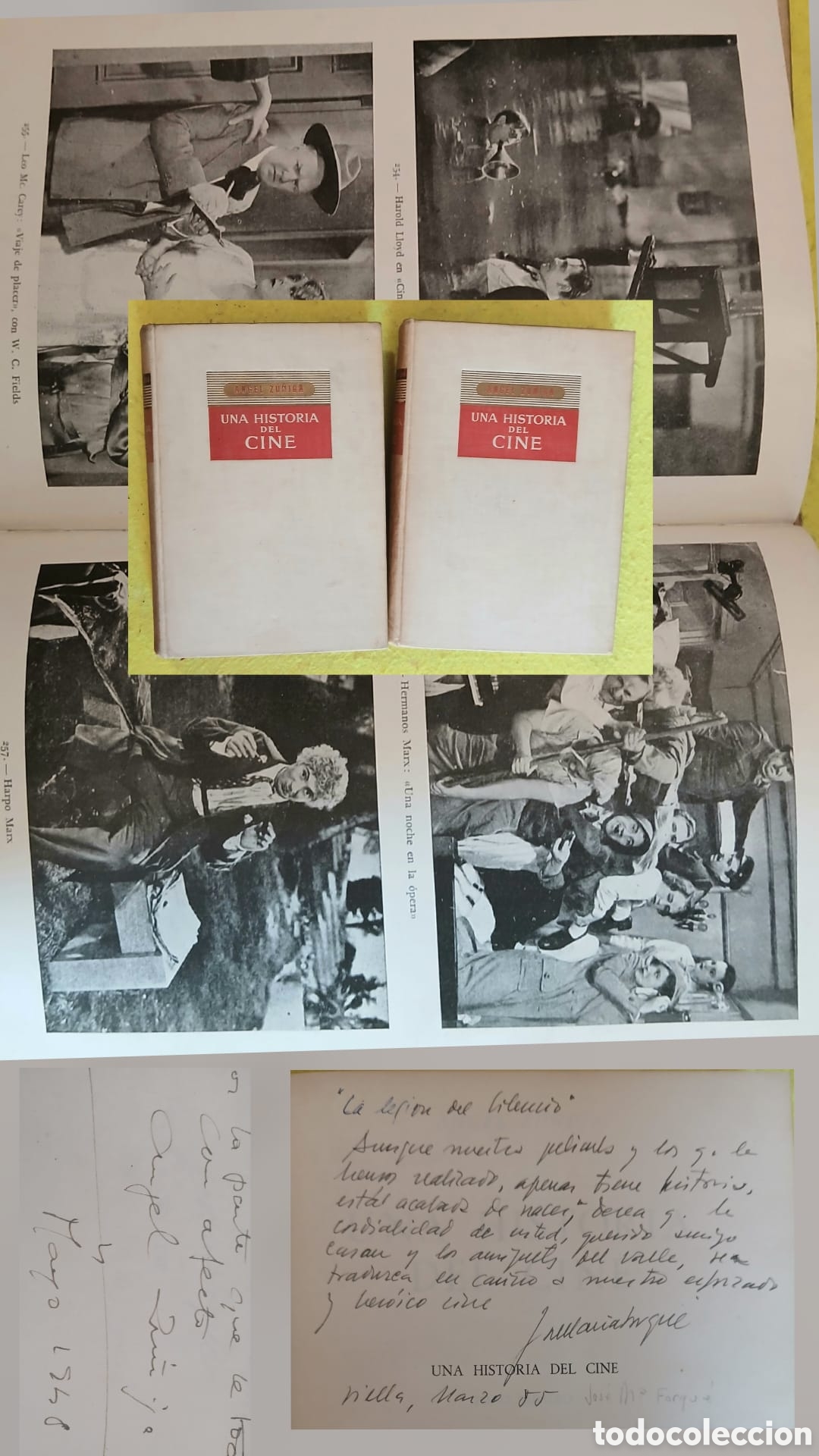 Libros: Una historia del cine, dedicatoria de autor y un director. - Foto 1