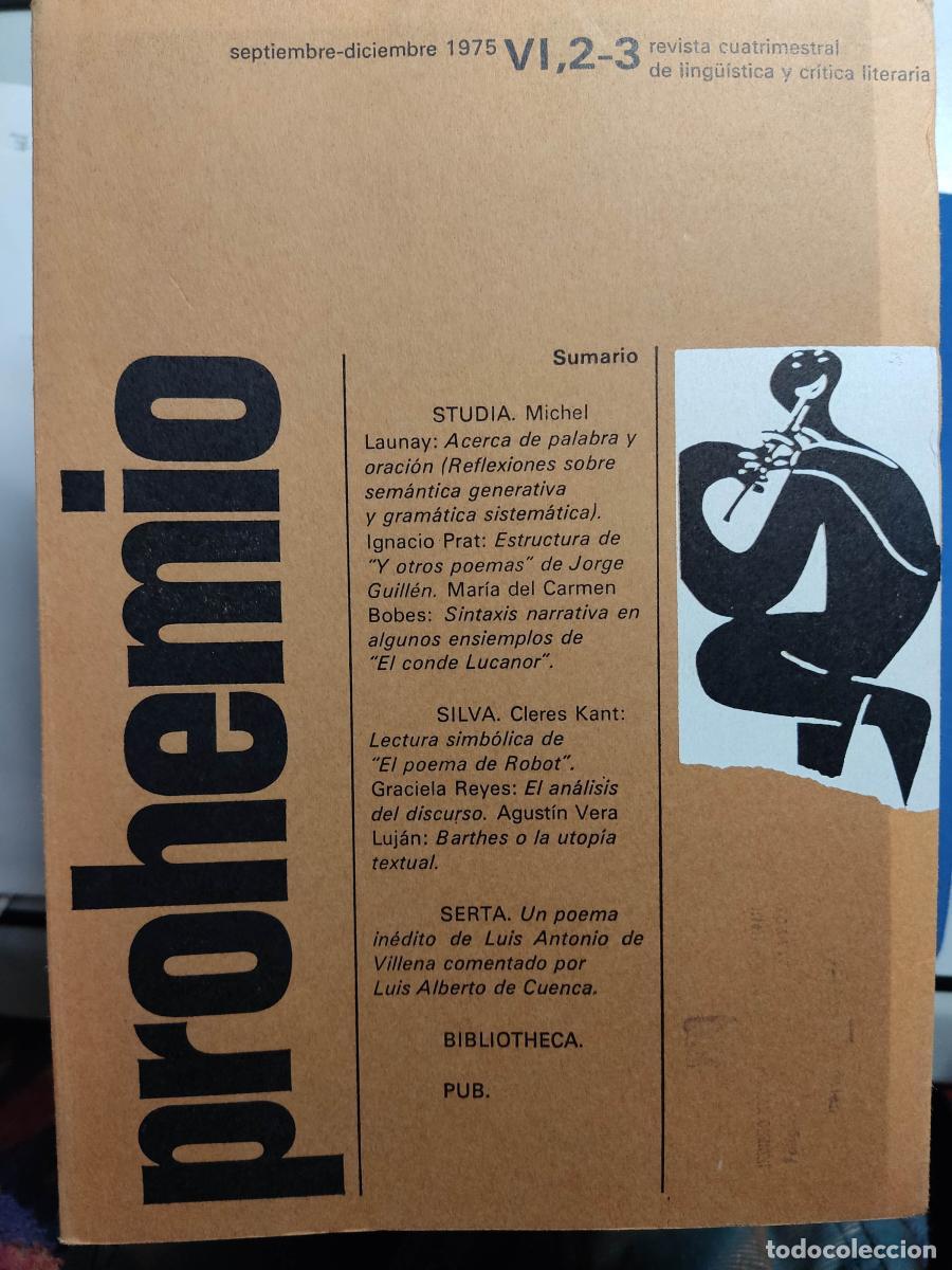Libros: septiembre-diciembre 1975 revista cuatrimestral - VV AA . tdk14
