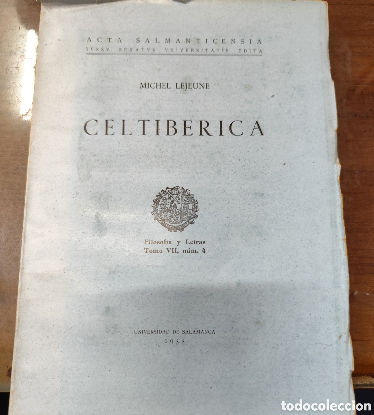 Libros: CELTIBERICA. Texto en Franc&eacute;s. 1&ordf; Edici&oacute;n. A&ntilde;o 1955 - LEJEUNE,Michel