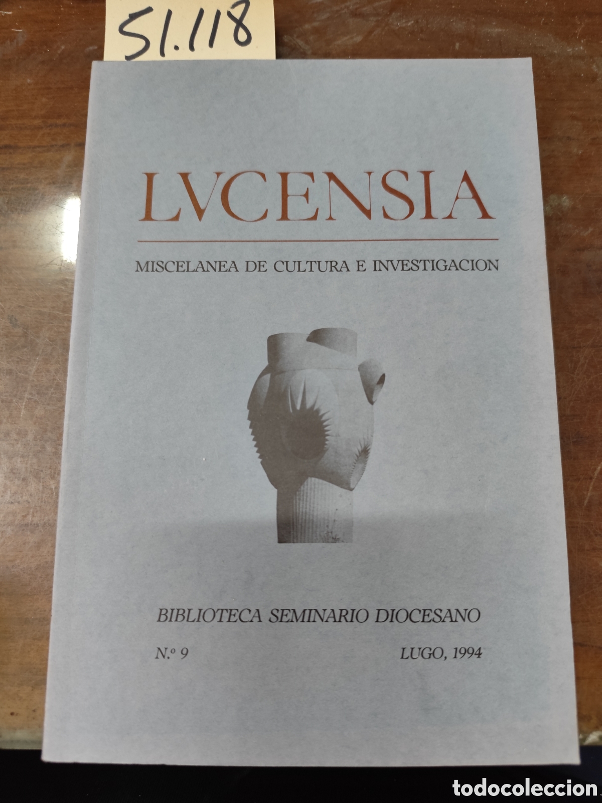 Livres: LVCENSIA. Miscelanea de cultura e investigaci&oacute;n n&ordm; 9. Biblioteca Seminario Diocesano 1994. Galicia