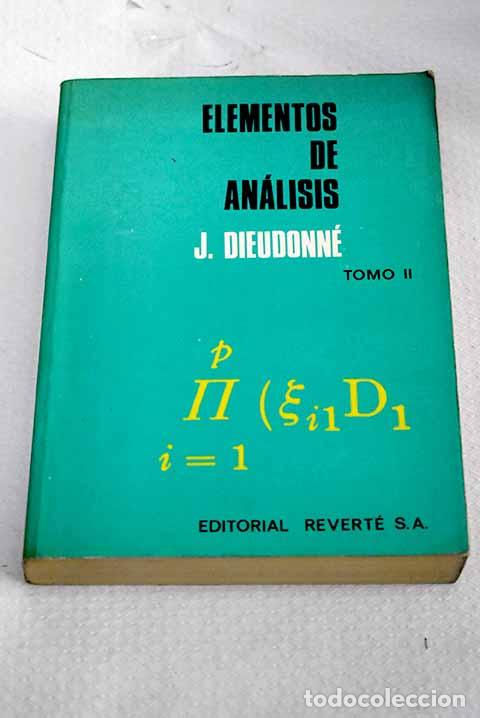 Livros em segunda m&atilde;o: Elementos de an&aacute;lisis, tomo II.- Dieudonn&eacute;, Jean