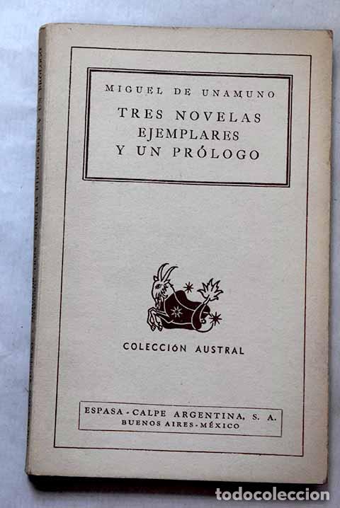 Livros em segunda m&atilde;o: Tres novelas ejemplares y un pr&oacute;logo.- Unamuno, Miguel de