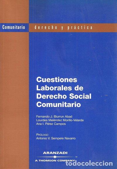 Libros: Cuestiones laborales de derecho social comunitario- 9788484107484