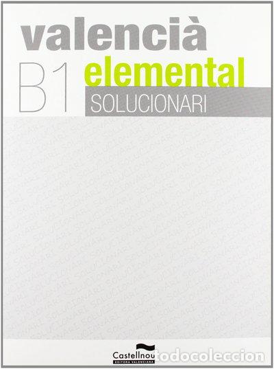 Livros em segunda m&atilde;o: Valenci&agrave; elemental B1 solucionari- 9788483454831