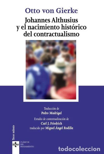 Libros: Johannes Althusius y el nacimiento hist&oacute;rico del contractualismo- 9788430984008