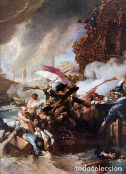 Libros: LAMINA V52745: Batalla de La Hague por Benjamin West