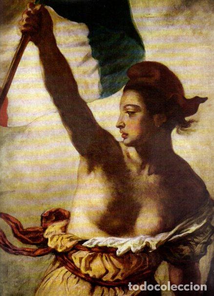 Libri di seconda mano: LAMINA V52866: La Libertad guiando al pueblo por Delacroix, detalle