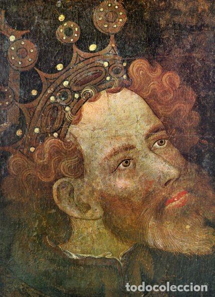 Libri di seconda mano: LAMINA V52915: Retrato de un rey de Aragon, anonimo valenciano