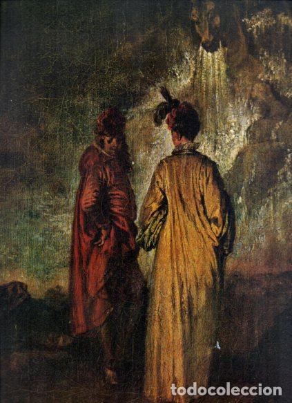 Libri di seconda mano: LAMINA V52966: Fiesta en un parque por Jean A. Wateau, detalle