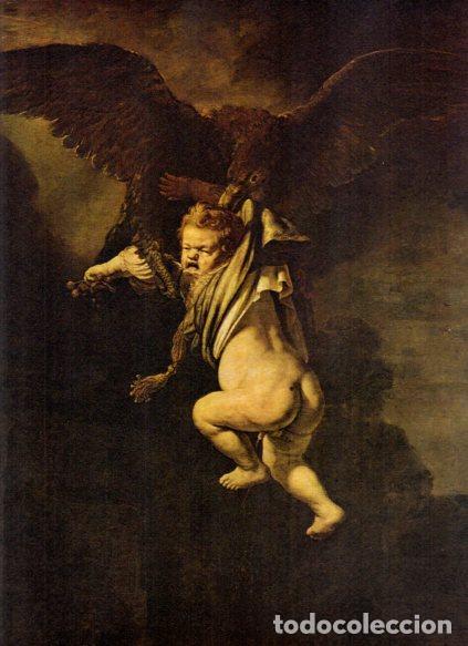 books: LAMINA V53022: Ganimedes raptado por el aguila por Rembrandt