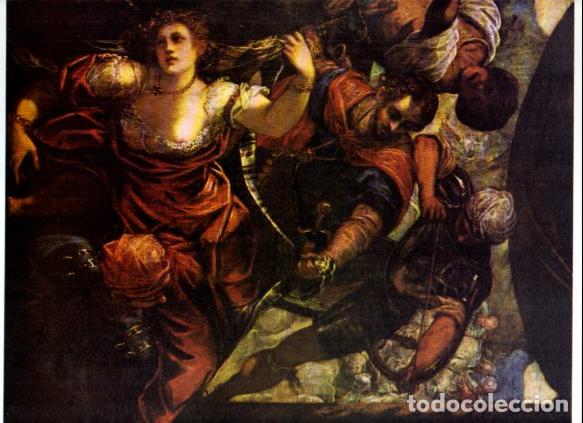Libros: LAMINA V52944: Batalla entre turcos y cristianos por Tintoretto, detalle