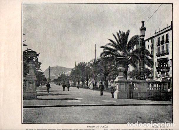 Libri di seconda mano: LAMINA V52289: Paseo de Colon de Barcelona
