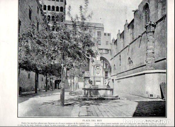 Livres: LAMINA V52293: Plaza del Rey en Barcelona