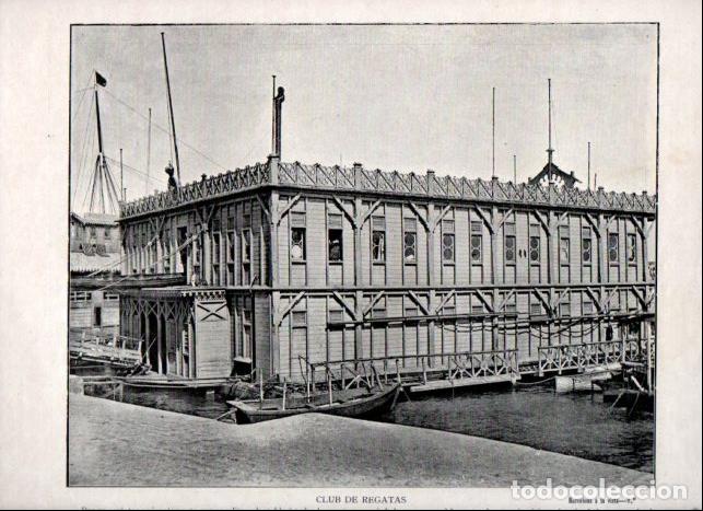 Livres: LAMINA V52314: Club de Regatas en Barcelona