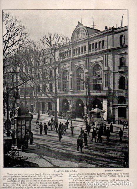 Livres: LAMINA V52307: Teatro del Liceo, Barcelona