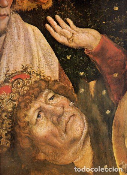 books: LAMINA V53013: Retablo de santa Catalina por Cranach el Viejo. Detalle