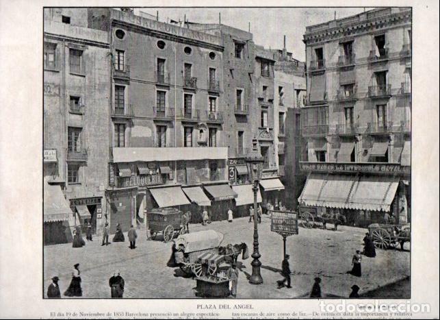 Libri di seconda mano: LAMINA V52313: Plaza del Angel, Barcelona